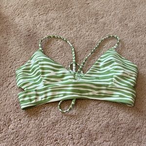 SHEIN zebra print bikini top